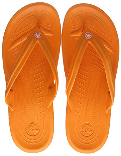 Crocs Crocband Flip, Chanclas Unisex-Adult, Orange (Orange/White), 43/44 EU
