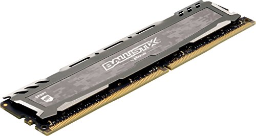 Crucial Ballistix Sport LT BLS2K8G4D32AESBK 3200 MHz, DDR4, DRAM, Memoria Gamer Kit para ordenadores de sobremesa, 16 GB (8 GB x 2), CL16 (Gris)