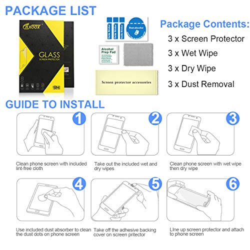 CRXOOX 3 Piezas Protector de Pantalla para Huawei Mate 10 Lite, Cristal Templado Vidrio Templado [Fácil de Instalar] [Sin Burbujas] [3D-Touch/9H Dureza] [Anti-Aceite] - Transparente