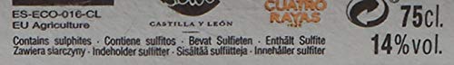 Cuatro Rayas Vino Tinto Roble Organic Tempranillo Ecológico D.O. Rueda - 6 Botellas de 750 ml (4.5 L)