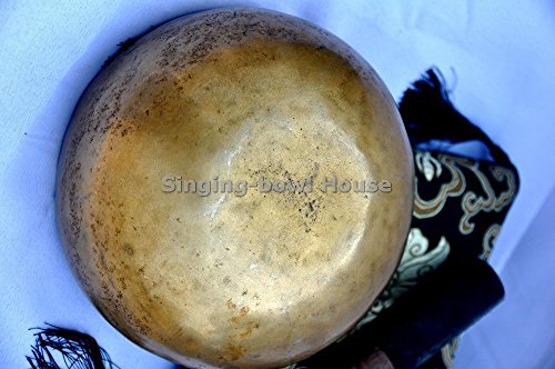 Cuenco tibetano, hecho a mano, 15,2 cm, para cantos o meditación