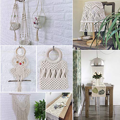 Cuerda de Macramé 3 mm x 100 m Cuerda Cordel de Algodón para Envolver Regalo Navidad Colgar Fotos Manualidades Costura DIY Artesanía