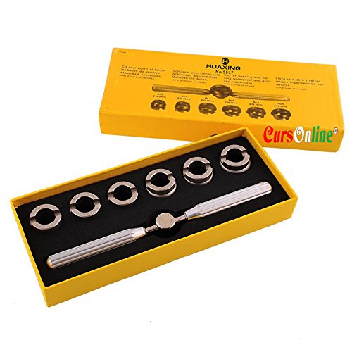 CursOnline® Kit Profesional Abridor para apertura de altavoces Rigate dentadas de relojes Rolex tipo ideal para Relojero, Fai Da Te Ed Artesanales.