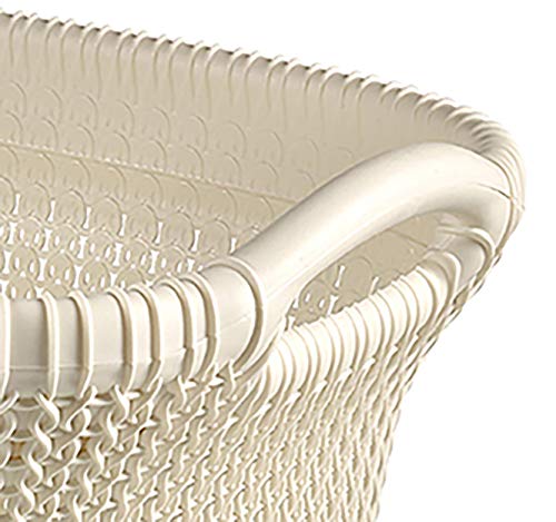 Curver Cesta Knit 40L, Blanco Oasis, 57.5x36.5x25 cm, 228393