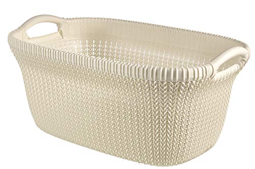 Curver Cesta Knit 40L, Blanco Oasis, 57.5x36.5x25 cm, 228393