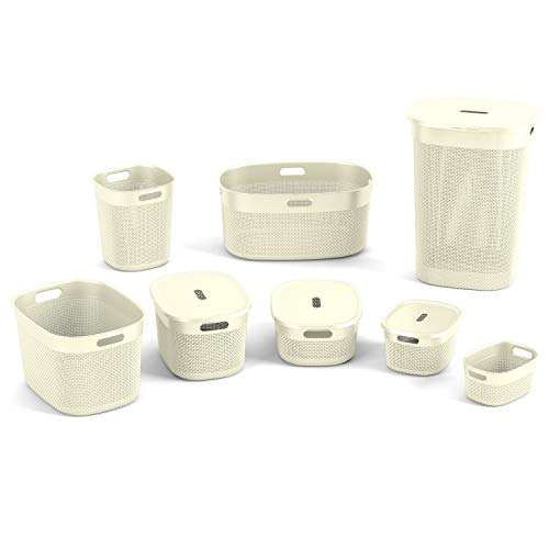 Curver Filo Cesto para Ropa, Blanco Marfil, 45 L