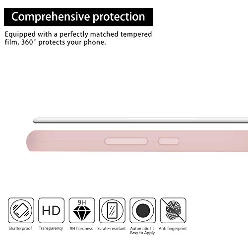 cuzz Funda para Huawei Mate 10 Lite+{Protector de Pantalla de Vidrio Templado} Carcasa Silicona Suave Gel Rasguño y Resistente Teléfono Móvil Cover-Rosa Claro