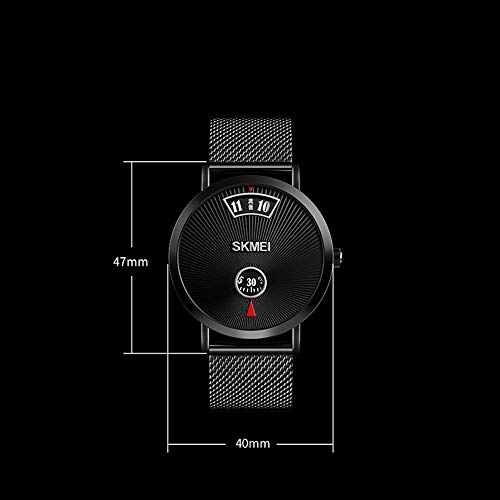 CUzzhtzy Creativo Reloj de Cuarzo, Nueva Manera Ocasional Pares ningún Puntero Regalo Neto Reloj de la Correa, de Oro Rosa Temperamento Casual Impermeable Reloj de Las Mujeres Adecuado para Viajes/u