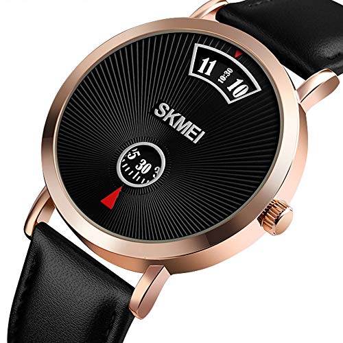 CUzzhtzy Creativo Reloj de Cuarzo, Nueva Manera Ocasional Pares ningún Puntero Regalo Neto Reloj de la Correa, de Oro Rosa Temperamento Casual Impermeable Reloj de Las Mujeres Adecuado para Viajes/u