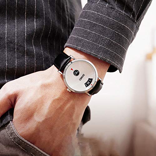 CUzzhtzy Creativo Reloj de Cuarzo, Nueva Manera Ocasional Pares ningún Puntero Regalo Neto Reloj de la Correa, de Oro Rosa Temperamento Casual Impermeable Reloj de Las Mujeres Adecuado para Viajes/u