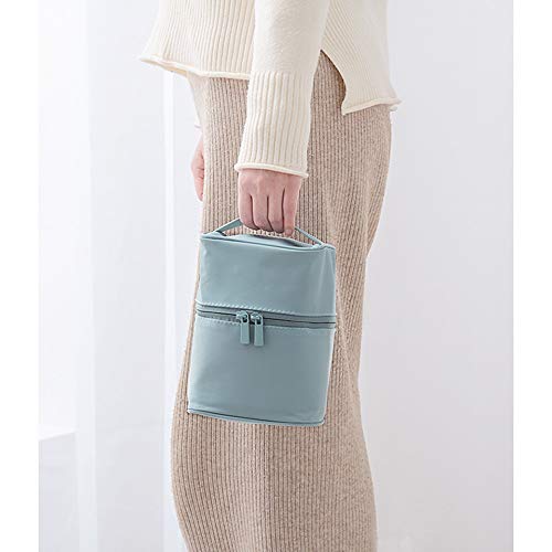 CXJC Color sólido rectangular cosmética Bolso, trabajo al aire libre Cosmética de viaje bolsa de almacenamiento, portátil bolso cosmético, Corea del multifuncional de gran capacidad de almacenamiento