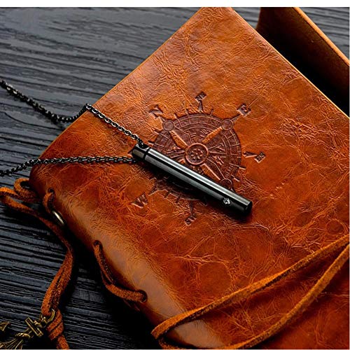 CXKEB Collar De Botella De Perfume De Acero Inoxidable Colgante Cilíndrico para Hombres Mujer Cenizas Collares De Cremación Joyería De Aniversario
