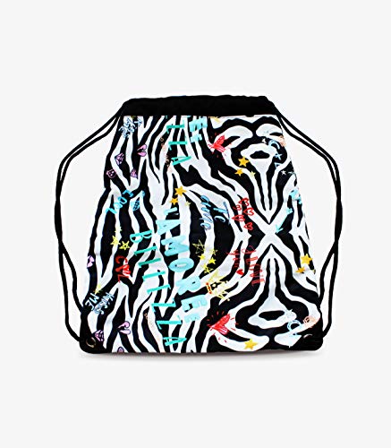 CYP BRANDS Saco Cordones de Chic & Love Zebra' Bolsa de Cuerdas para El Gimnasio, 40 cm, Multicolor