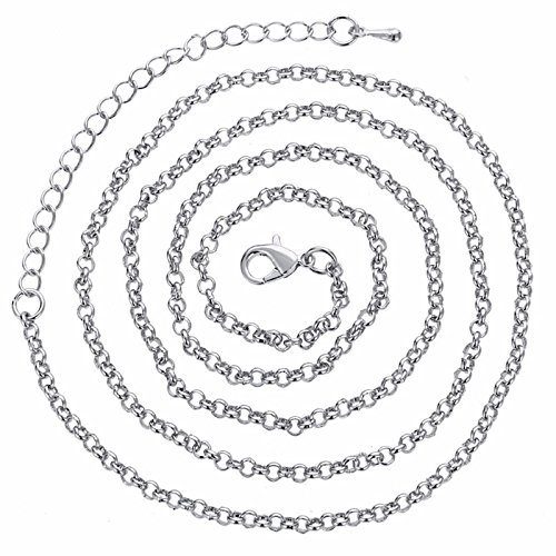 Daesar Chapado en Oro Mujer Collar Difusor de Aceite Esencial de Perfume Collar Plata Mujer Collar de Mujer Embarazada Collar Colgante Infinito Blanco CZ Bola Azul