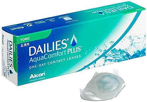 Dailies Plus Toric Lentes de Contacto Tóricas Diarias, R 8.8, D 14.4, 4 Dioptrías, Cilindro 0.75, Eje 180-30 Lentillas