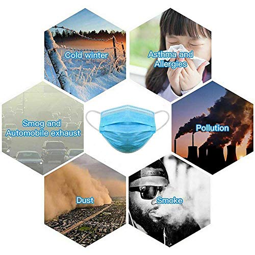 Damonday Protección 3 Capas Transpirables con Elástico para Los Oídos Pack 200 unidades Unisex 0709F