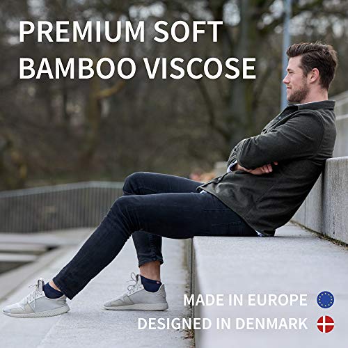 DANISH ENDURANCE Calcetines Cortos de Bambú para Hombre y Mujer Pack de 6 (Negro, EU 43-47)