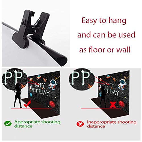 DANIU Espacio Galaxy Estrellas Fondo Dibujos Animados Bebé Astronauta Cohete Universo Espacio Estrellado Fiesta de cumpleaños Telón de Fondo Niño Niña Bebé Duchas Pastel Mesa Decoración Banner7x5FT