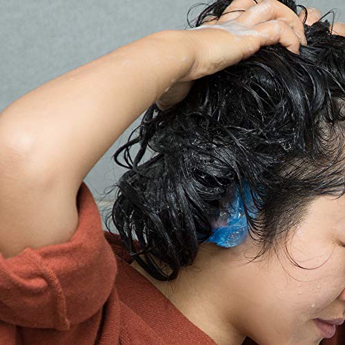 DanziX - Juego de 200 protectores de oídos desechables para teñir el cabello, ducha, bañarse, color azul