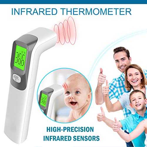 Dapei Termómetr de Frente, Frente infrarrojo sin Contacto con Pantalla LCD, Temperatura de oído portátil para bebés, niños y Adultos