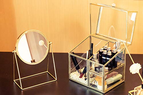 Dawoo Valigetta cosmetica Phnom Penh, contenitore per cosmetici (superficie in vetro)