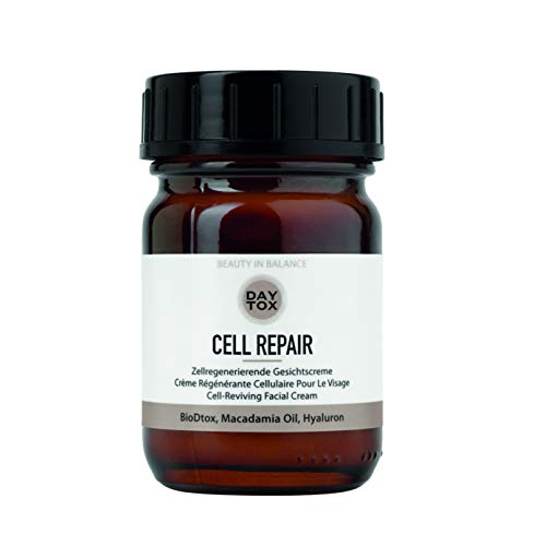 DAYTOX Cell Repair - Crema Facial Antiarrugas con Aceite de Ácido Hialurónico y Macadamia - Vegano - Sin Colorantes, sin Silicona y sin Parabenos - 1 x 50 ml