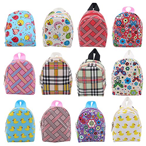DDG EDMMS Mochila Colorida 18 Piezas Muca Accesorios Mochilas Lindas Mochila 18 Pulgadas American Girl Dolls Mochila (Luna Blanca)