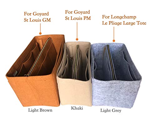 Deauville Canvas M Organizer, bolsa de fieltro para bolso de mano (estilo B), Limón (Amarillo) - JKS-B-7-Lemon