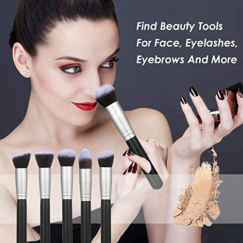 Decdeal Set de Brochas de Maquillaje Profesional de 14 Piezas con Maquillaje de Ojos Rubor Contorno de los Labios Corrector Brochas con Bolsa de Almacenamiento