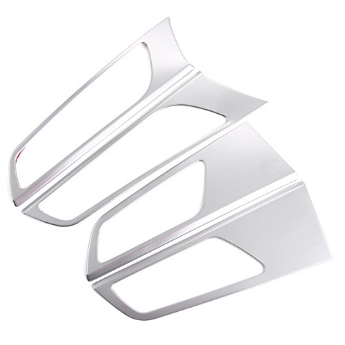 Decoración con revestimiento para manillar de la puerta del coche, tapa de revestimiento interior, accesorio de acero inoxidable -