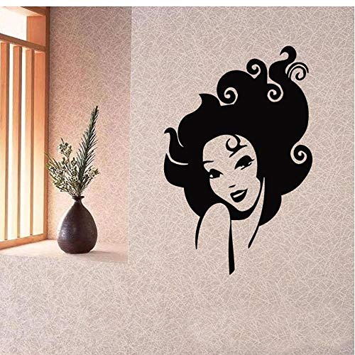 Decorativo Salon Dormitorio Decoración Pegatinas pared Pretty Woman Butterflies Beauty Salon Peinado Niñas Cama Moda 57x57cm