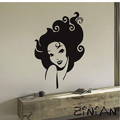 Decorativo Salon Dormitorio Decoración Pegatinas pared Pretty Woman Butterflies Beauty Salon Peinado Niñas Cama Moda 57x57cm