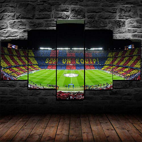Decorsy Impresiones sobre Lienzo 5 Piece FC Barcelona Pintura Moderna Decoración del Hogar Póster