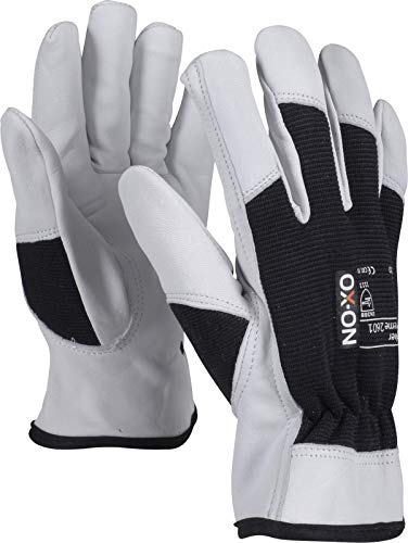 délimination uhman. OX on Stone de gants de travail en cuir doux Gants avec dos spandex Taille 9–12 + 1 paire Bouchons anti-bruit de 3 m
