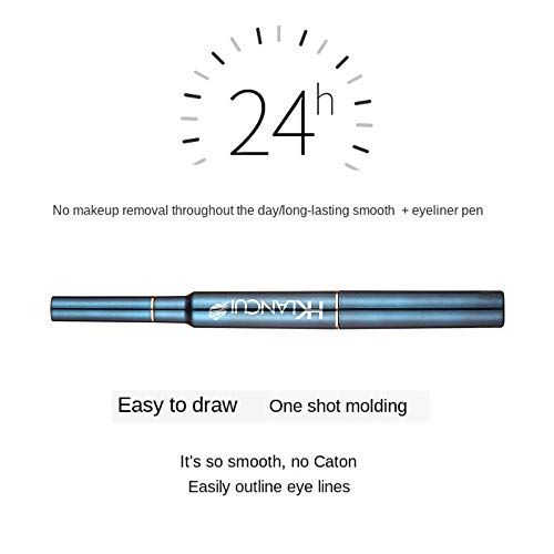 Delineador de ojos a prueba de agua, delineador líquido negro, resistente al agua, antiincrustante, delineador líquido de larga duración (tiro)