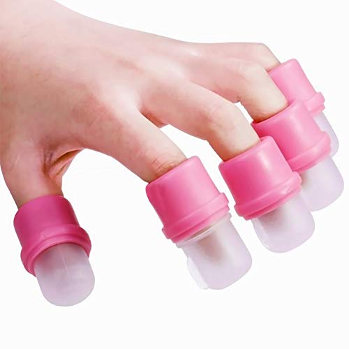 Demarkt 10× Dedales goma para removedor quitaesmalte manicura/uñas/esmalte permanente kit unas de gel