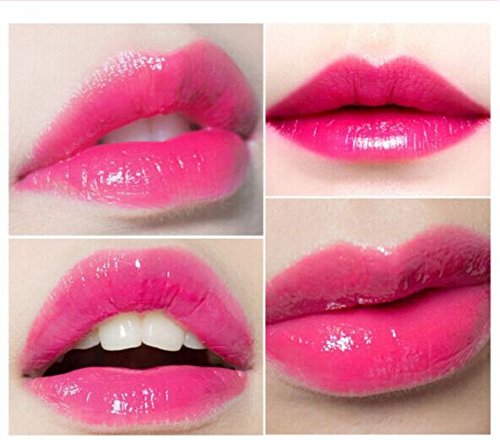 Demarkt 3pcs Flor De Jalea Barra De Labios Que Cambia De Color De Larga Duración Brillo De hidratantes Labios Sabor （Limón uva melocotón）