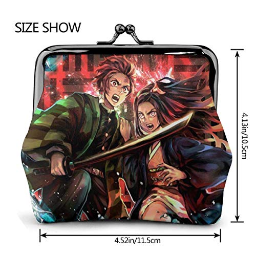 Demon Monedero Monedero Cartera Monedero Tarjetas de crédito Pouch Lock Hebilla Exquisita Maquillaje Celular Mujer Piel Contantes Monedero Cartera