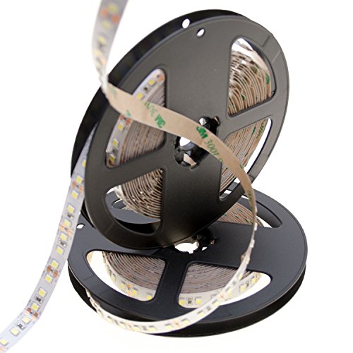 DEMUDO - Tira de luces LED (24 V, 6000 K, 16 W/m, 10 mm, 120 SMD/m, 2835, IP20, 100 lm/W, 5 m)