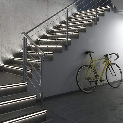 DEMUDO - Tira de luces LED (24 V, 6000 K, 16 W/m, 10 mm, 120 SMD/m, 2835, IP20, 100 lm/W, 5 m)