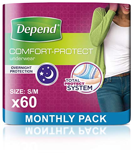 Depend - Braguitas de incontinencia para mujer, súper absorbentes