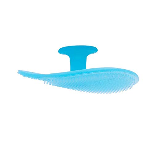 Depuradores silicón de la cara del baño del bebé de silicona costra láctea cepillo de limpieza facial cepillo de limpieza del cojín suave masaje Cepillo para Baby Blue 3 piezas
