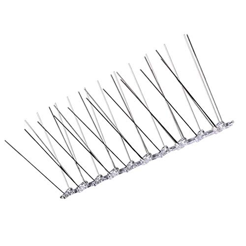 Dequate Pack De 12 Antipalomas-3M Pinchos para Ahuyentar Acero Keep Gaviotas, Pájaro Y Palomas, 25cm 1 Unids, 25 cm