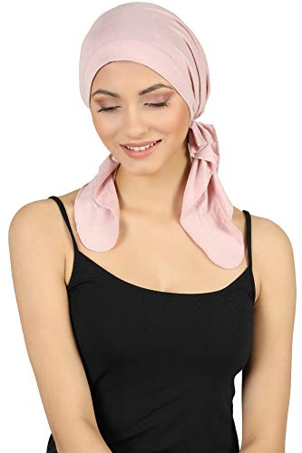 Deresina Bandana de algodón con Nudo para pérdida de Cabello (Powder Pink)