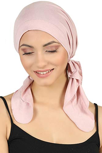 Deresina Bandana de algodón con Nudo para pérdida de Cabello (Powder Pink)
