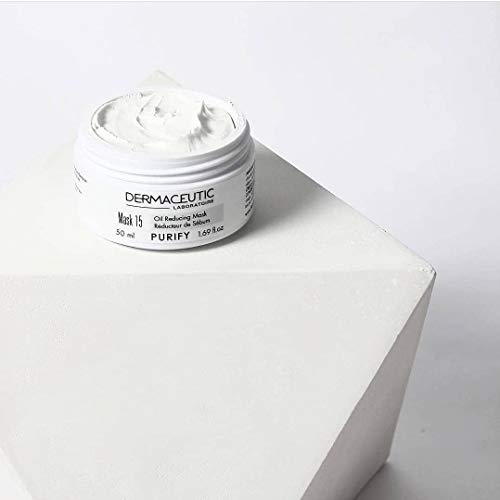 Dermaceutic Mask 15 - Mascarilla facial que controla la grasitud y el sebo - Mascarilla de arcilla de bentonita, ácido glicólico y ácido salicílico - Limpieza profunda de poros - 50 ml