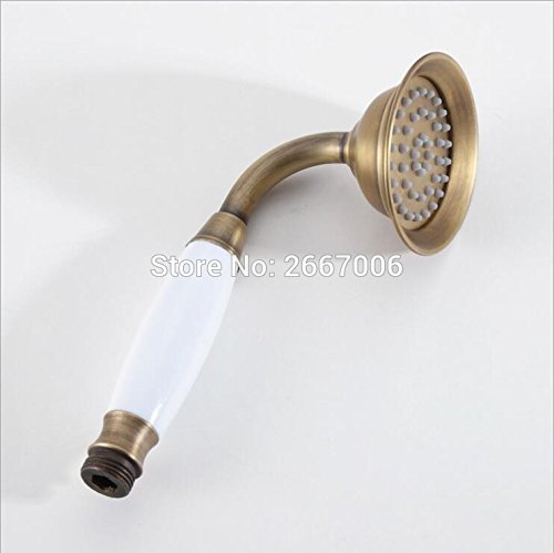 Desconocido Genérico Tipo 1: Regalo de Envío Gratis promociones de Bronce Negro Antiguo Ducha de Mano de Cerámica Ducha de Mano Grifo de Baño Accesorios ZR2035