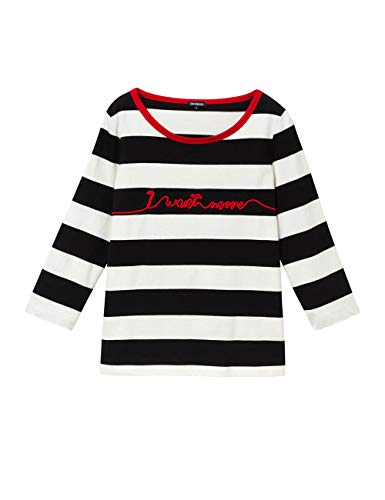 Desigual T-Shirt Matilde Camiseta, Negro (Negro 2000), S para Mujer
