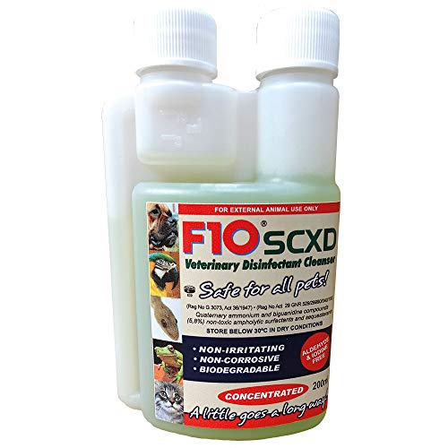 Desinfectante de veterinaria, F10SCXD, de 200 ml, limpiador, para zoológicos, criaderos, perros, gatos, animales pequeños y pájaros