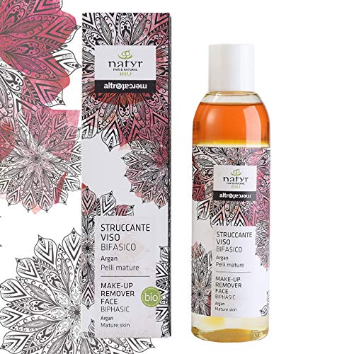 Desmaquillante BIO Anti-Aging 2 fases para ojos y rostro Con aceite de argán, higo chumbo, aloe vera para pieles maduras Natyr - Fair Trade natural cosmetics from Italy 200ml